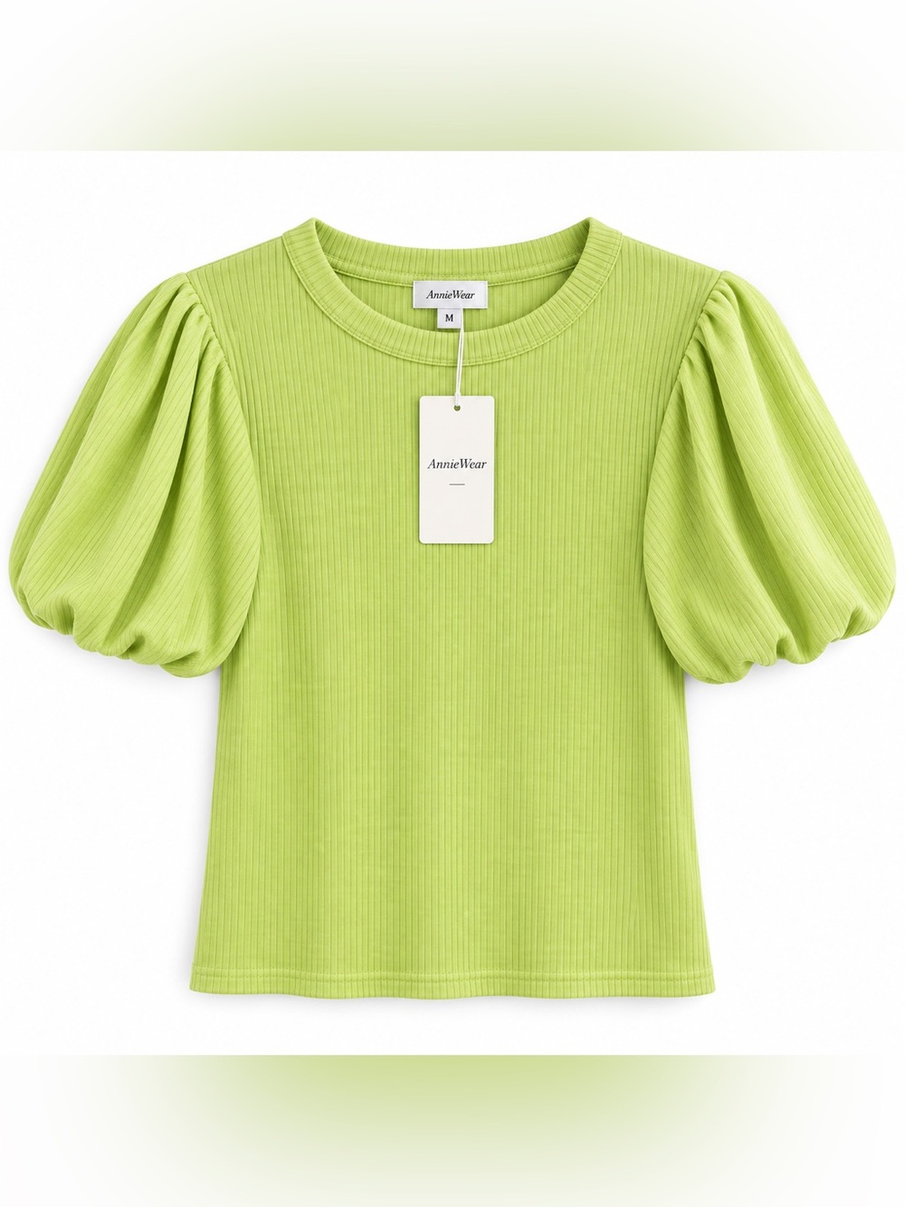 NWT AnnieWear Lime Green Bubble Sleeve Coquette Y2K Polly Pocket Fairycore Top